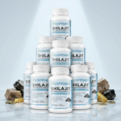 Ausreson Shilajit Gummies — Volcanic Extract with Vitamin D3, B12 & Ginseng